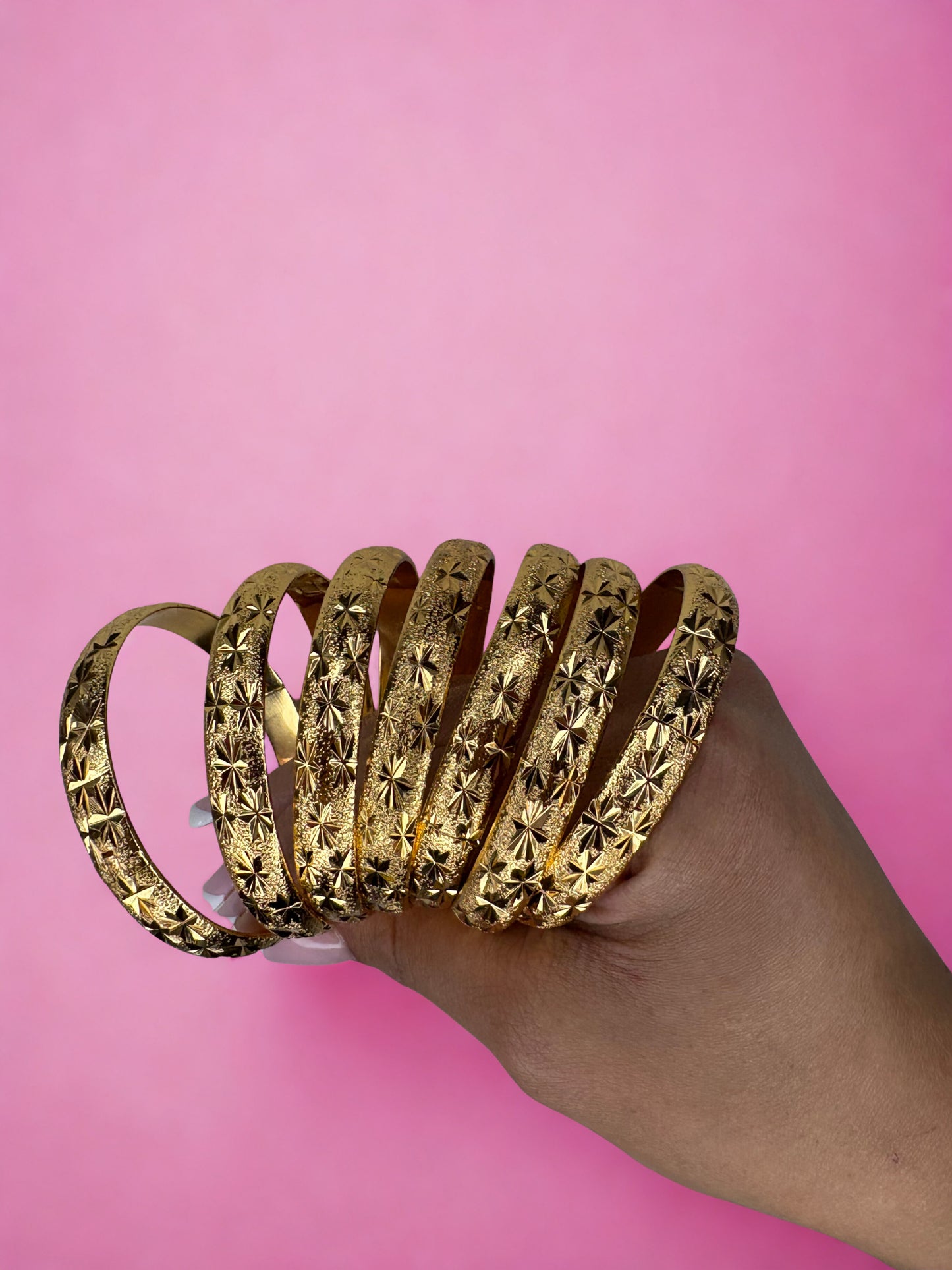 22K Gold-Plated Clasp Bangles