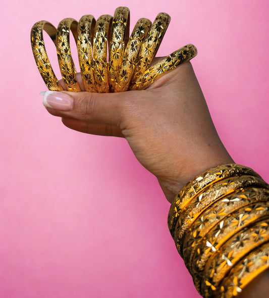 22K Gold-Plated Clasp Bangles